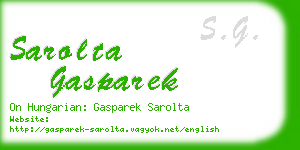 sarolta gasparek business card